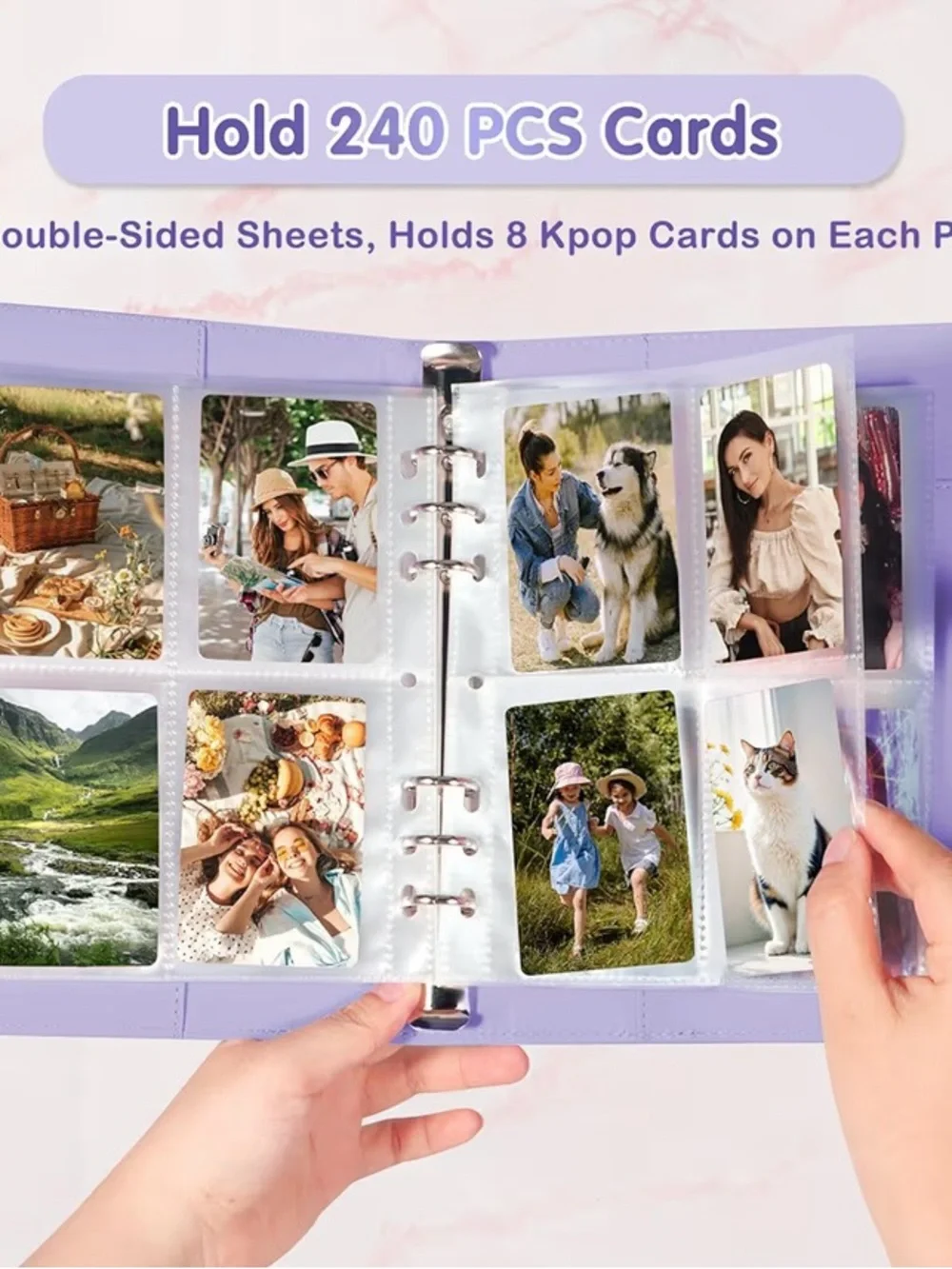 A5 Kpop Photocard Lilac Binder